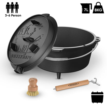 Dutch Oven mit 2in1Deckelheber [5L, 7L, 9L, 12L]