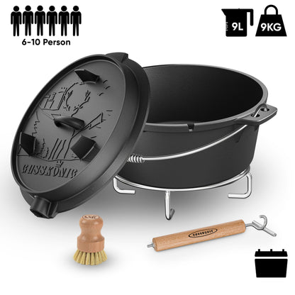 Dutch Oven mit 2in1Deckelheber [5L, 7L, 9L, 12L]