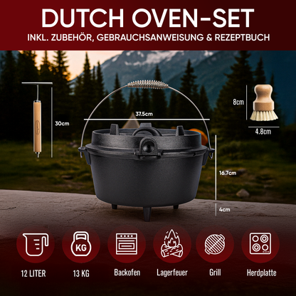 Dutch Oven mit 2in1Deckelheber [5L, 7L, 9L, 12L]