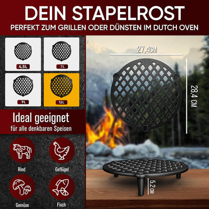 Gusseisen Stapelrost für Dutch Oven