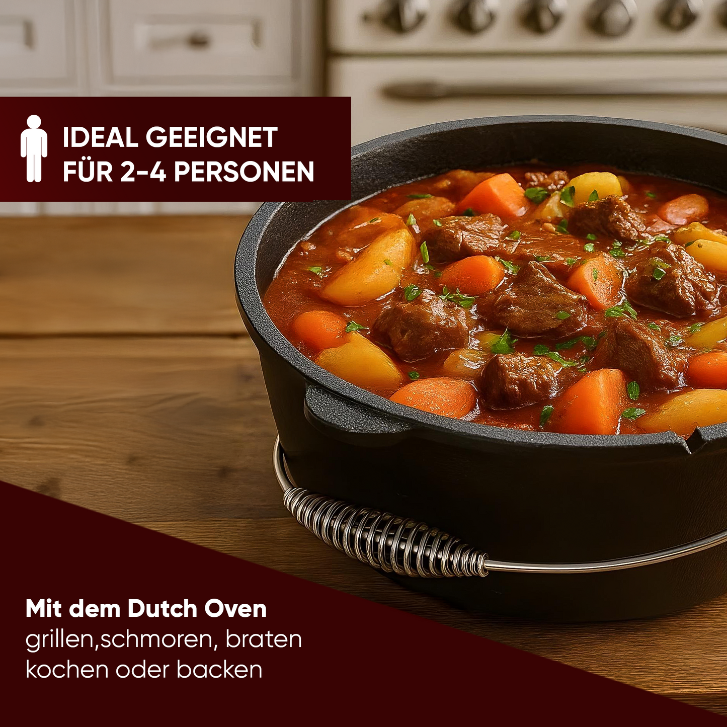 Dutch Oven mit 2in1Deckelheber [5L, 7L, 9L, 12L]
