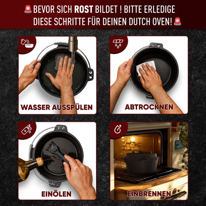 Dutch Oven mit 2in1Deckelheber [5L, 7L, 9L, 12L]