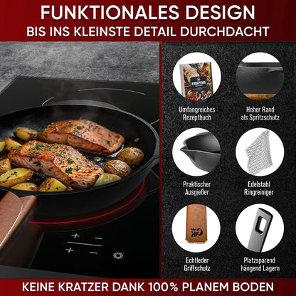 Gusseisen Topf-Set – Ideal zum Braten, Grillen & Schmoren